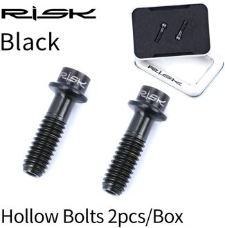 Risico 6Pcs M5 * 18 Mm Titanium Sl Stem Bevestigingsbouten Mtb Fiets Steering Stuurpen Stuur TC4 Sl schroef Fiets Bevestiging Onderdelen 2stk-1SetBlack-SL