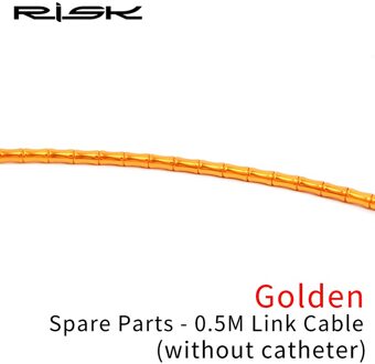 Risico Cnc Aluminium Fiets Kabel Met Katheter Set Ultralight Mtb Racefiets Bamboe Link Kabel Behuizing Kit Past Shifting/rem 0.5M Link-gouden