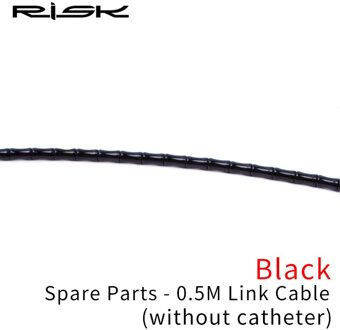 Risico Cnc Aluminium Fiets Kabel Met Katheter Set Ultralight Mtb Racefiets Bamboe Link Kabel Behuizing Kit Past Shifting/rem 0.5M Link- zwart