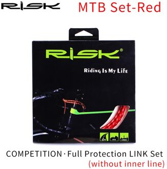 Risico Cnc Aluminium Fiets Kabel Met Katheter Set Ultralight Mtb Racefiets Bamboe Link Kabel Behuizing Kit Past Shifting/rem MTB reeks-rood