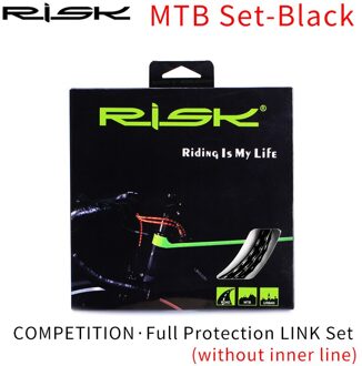 Risico Cnc Aluminium Fiets Kabel Met Katheter Set Ultralight Mtb Racefiets Bamboe Link Kabel Behuizing Kit Past Shifting/rem MTB reeks-zwart