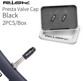 Risico FV55 AV55 Weg Mountainbike Fiets Titanium Presta Schrader Valve Cap Nut Wrench Stofkap Fietsen Acces Presta Valve Cap BLK
