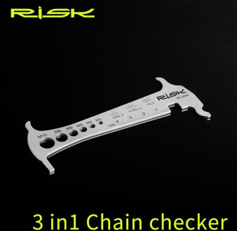 Risico RL305 3 In 1 Fiets Chain Checker Wear Indicator Keten Haak Bout Meting Voor 8 9 10 11 snelheden Rvs