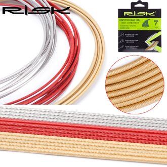 RISICO rvs Slijpen Binnenste Lijn Voor MTB/Racefiets Teflon Gecoat Shifting & Remkabel Lijn Fiets Front achterderailleur 3 ster MTB Brake