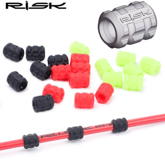 RISK 10 pcs Silica Bicycle Cable Protector Housing Plug MTB Road Bike Brake Shifter Cable Nightlight Protector Ring Ultralight