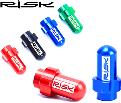 RISK 2pcs MTB/Road Bicycle Wheel Valve Caps Aluminum Mountain Bike Wheel Tire Valves Tyre Stem Air valve Caps Airtight Car Cove