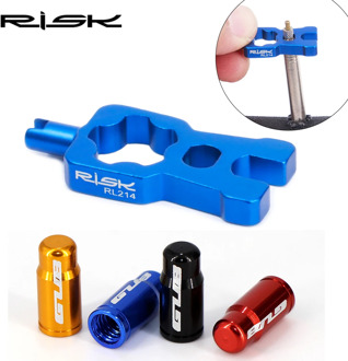 RISK 4 In 1 Bike Valve Core Wrench and Presta Tire Valve caps Bicycle Valve Removal Tool Portable Repair Tools Accessories 2020