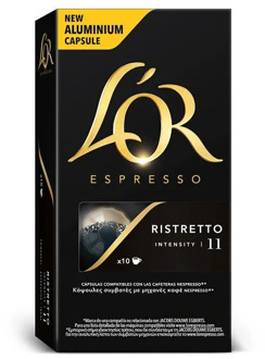 RISTRETTO L 'or, 10 compatible NESPRESSO aluminium capsules