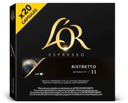 RISTRETTO L 'or, 20 compatible NESPRESSO aluminium capsules