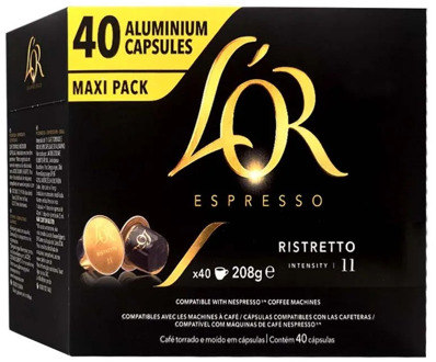 Ristretto L 'or, 40 compatible Nespresso Maxi Pack capsules®