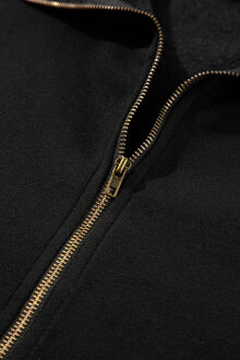 Rits Fleece Sweatshirt - maat L Zwart