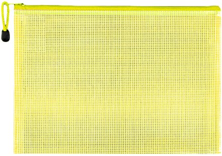 Rits Papier Bestandsmap Waterdichte Plastic Boek Potlood Pen Case Bag Bestand Document Tas Voor Kantoor Student Leveringen geel