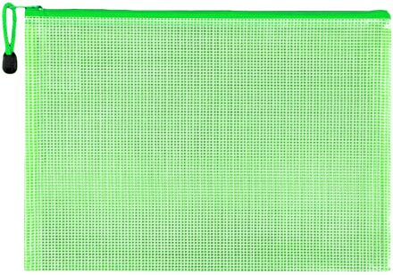Rits Papier Bestandsmap Waterdichte Plastic Boek Potlood Pen Case Bag Bestand Document Tas Voor Kantoor Student Leveringen groen
