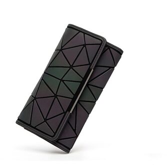Rits Portemonnee Vrouwen Lange Clutch Geometrische Standaard Portefeuilles Portemonnee Vrouwen carteira Hologram portefeuillesubsidies femme Kaarthouder Luminous lang B