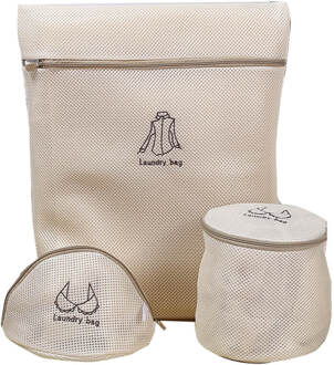 Ritssluiting Mesh Waszak Kleding Ondergoed Organizer Reizen Kleding Opslag Netto Zip Tas Voor Wasmachine 3stk