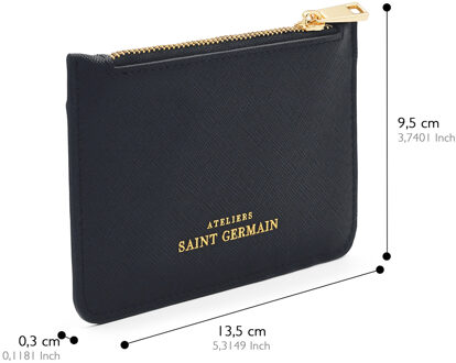 Ritstasportemonnee - maat Zwart