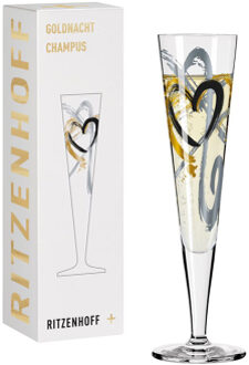 Ritzenhoff Champus Champagneglas Goldnacht 8190 0,2l Zwart / Goud / Transparant / Platina
