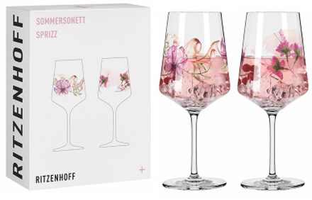 Ritzenhoff Sommersonett Spritzz glas 7/8 - 2 stuks Roze / Helder