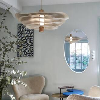 Rivage L hanglamp 4-laags Ø 78 cm naturel, geborsteld messing, bruin, wit