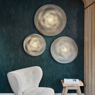 Rivage L wandlamp Ø 68 cm naturel, geborsteld messing