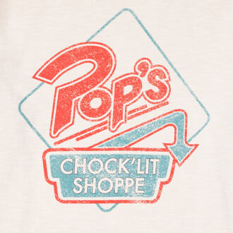 Riverdale Pop's Choclit Shop Unisex T-Shirt - Wit Vintage Wash - M - White Vintage Wash
