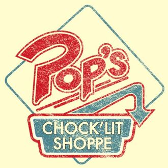 Riverdale Pop's Choclit Shop Unisex T-Shirt - Wit Vintage Wash - XXL Crème