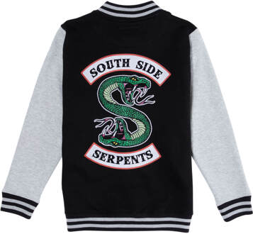 Riverdale South Side Serpent Men's Varsity Jacket - Black / Grey - S - Zwart