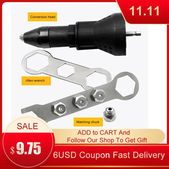 Riveting gun adapter Electric Rivet Nut Gun Rivet Conversion Adapter Rivets Rivet Drill Electric Rivet Nut Gun Power Drill Tools