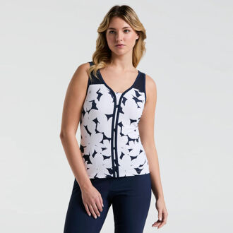 Riviera Floral Tanktop Dames-Donkerblauw - XS,S