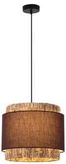 Riviera hanglamp bruin, lichtbruin, zwart