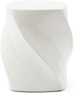Riviera Maison Bijzettafel 'Vigo' Keramiek, kleur Pure White