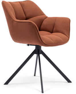 Riviera Maison Draaibare Eetkamerstoel 'Carnaby' kleur Autumn Brown