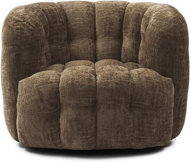 Riviera Maison Draaifauteuil 'Arosa' Chenille, kleur Bruin