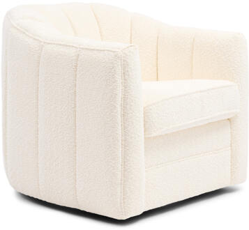 Riviera Maison Draaifauteuil 'St. Lewis' Chenille, kleur Ivory White