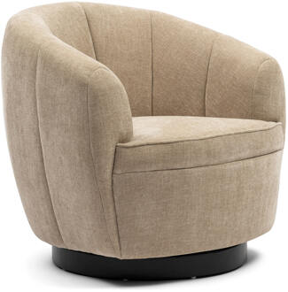 Riviera Maison Draaifauteuil 'The Countess' Weave stof, kleur Natural Linen