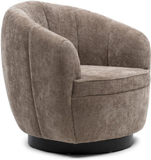 Riviera Maison Draaifauteuil 'The Countess' Weave stof, kleur Warm Mushroom