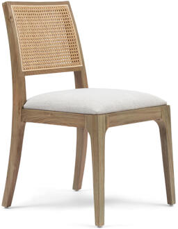 Riviera Maison Eetkamerstoel 'Corviglia' Iepenhout en webbing, kleur Fabulous Flax