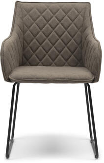 Riviera Maison Eetkamerstoel 'Frisco Drive' Belgium Weave, kleur Dark Taupe