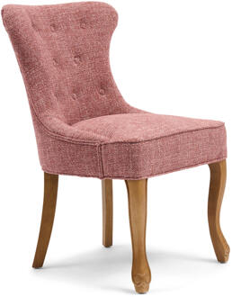 Riviera Maison Eetkamerstoel 'George' Chenille Jacquard, kleur Coral Pink