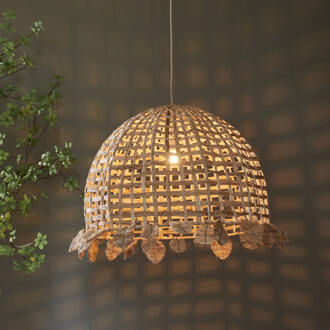 Riviera Maison Hanglamp 'Marisol' Bananenblad, 60cm Naturel - 60 cm