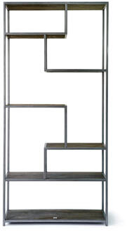 Riviera Maison Midtown Book Cabinet - 100.0x35.0x213.0 cm Grijs