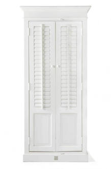 Riviera Maison New Orleans Cabinet - 100.0x50.0x215.0 cm Wit