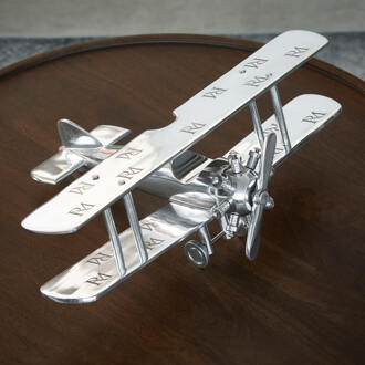 Riviera Maison Ornament 'RM Monogram Airplane' Zilver