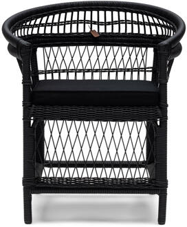 Riviera Maison Outdoor Loungestoel 'Victoria Falls' Wicker, kleur Zwart Black
