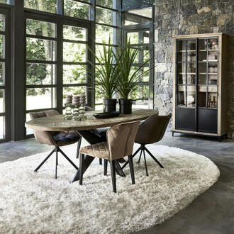 Riviera Maison Ovaal Vloerkleed 'Cecil' 280 x 390cm, kleur Crème