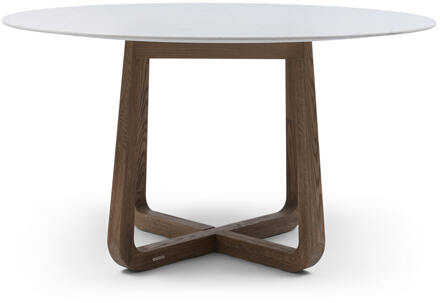 Riviera Maison Ronde Eettafel 'Casone' Marmer en eikenhout, 140cm - 140 cm