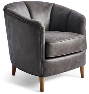 Riviera Maison Rue Royale Armchair Pel Espresso - 78.0x84.0x80.0 cm Bruin