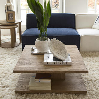 Riviera Maison Salontafel 'Vermont' Eikenhout, 90 x 90cm - 90 x 90 cm