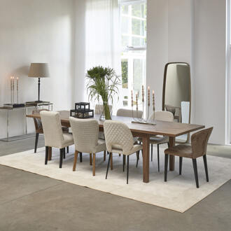 Riviera Maison Uitschuifbare Eettafel 'Bodie Hill' Mangohout, 220/265/310 x 100cm Brown