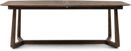 Riviera Maison Uitschuifbare Eettafel 'Miller' Eikenhout, 220/275/330 x 100 cm Brown